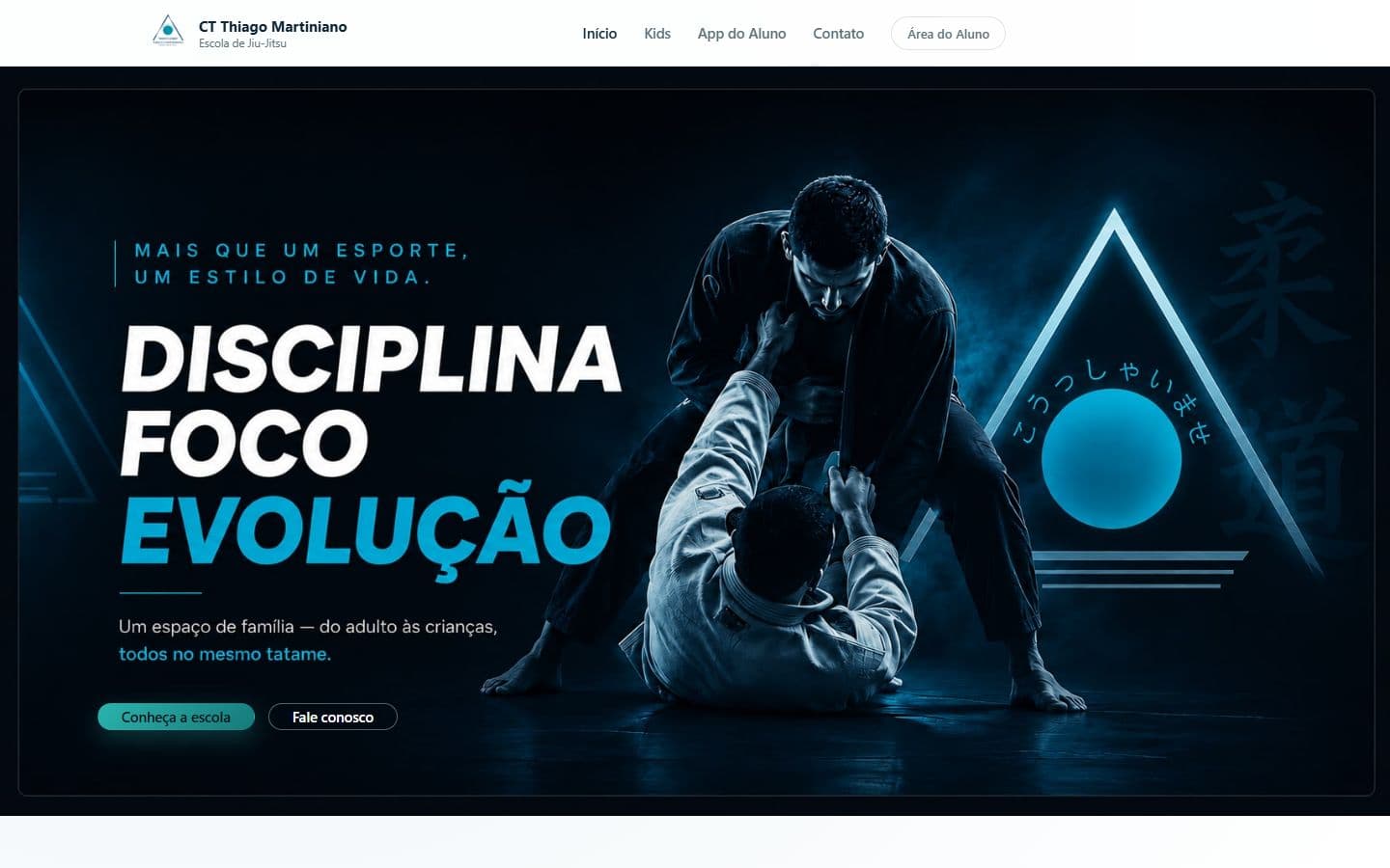 Prévia da página inicial do site CT Martiniano